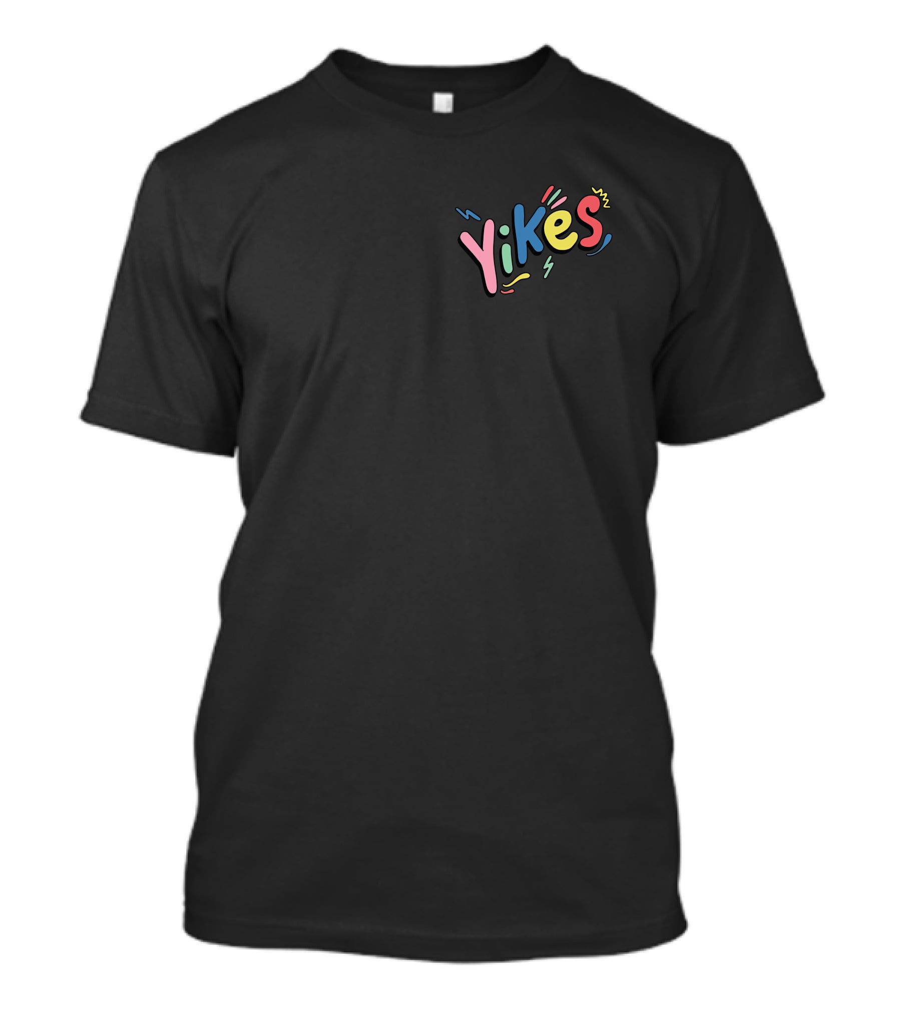 Colorful Yikes Merch Vibrant Lettering T-Shirt