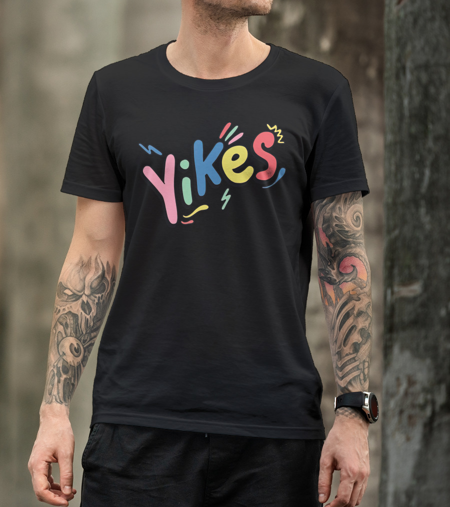 Colorful Yikes Merch Vibrant Lettering T-Shirt