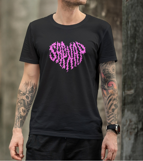Sapnap Pink Flame Heart Valentine Merch T-Shirt