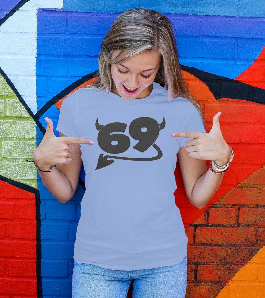 69 Devil Tail Horns King Princess Merch T-Shirt