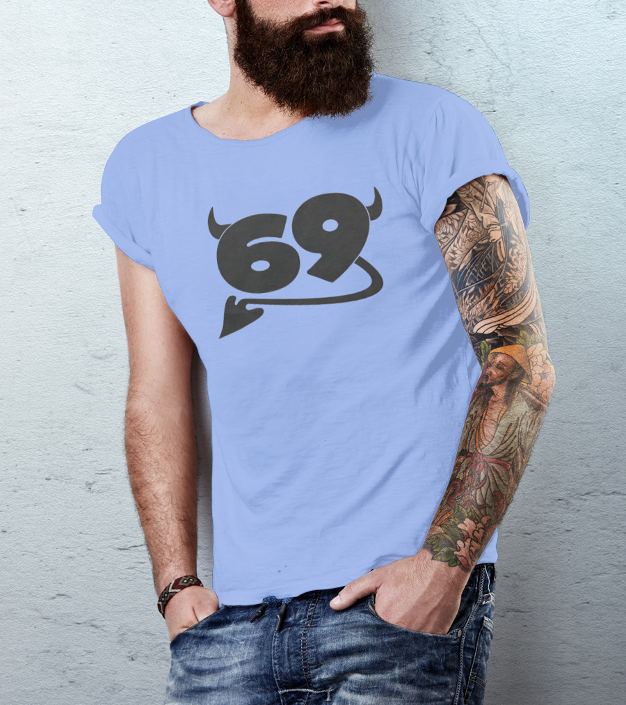 69 Devil Tail Horns King Princess Merch T-Shirt