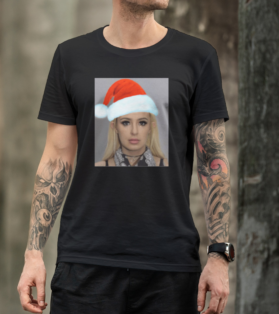 Tana Mongeau Mugshot Santa Hat Christmas T-Shirt
