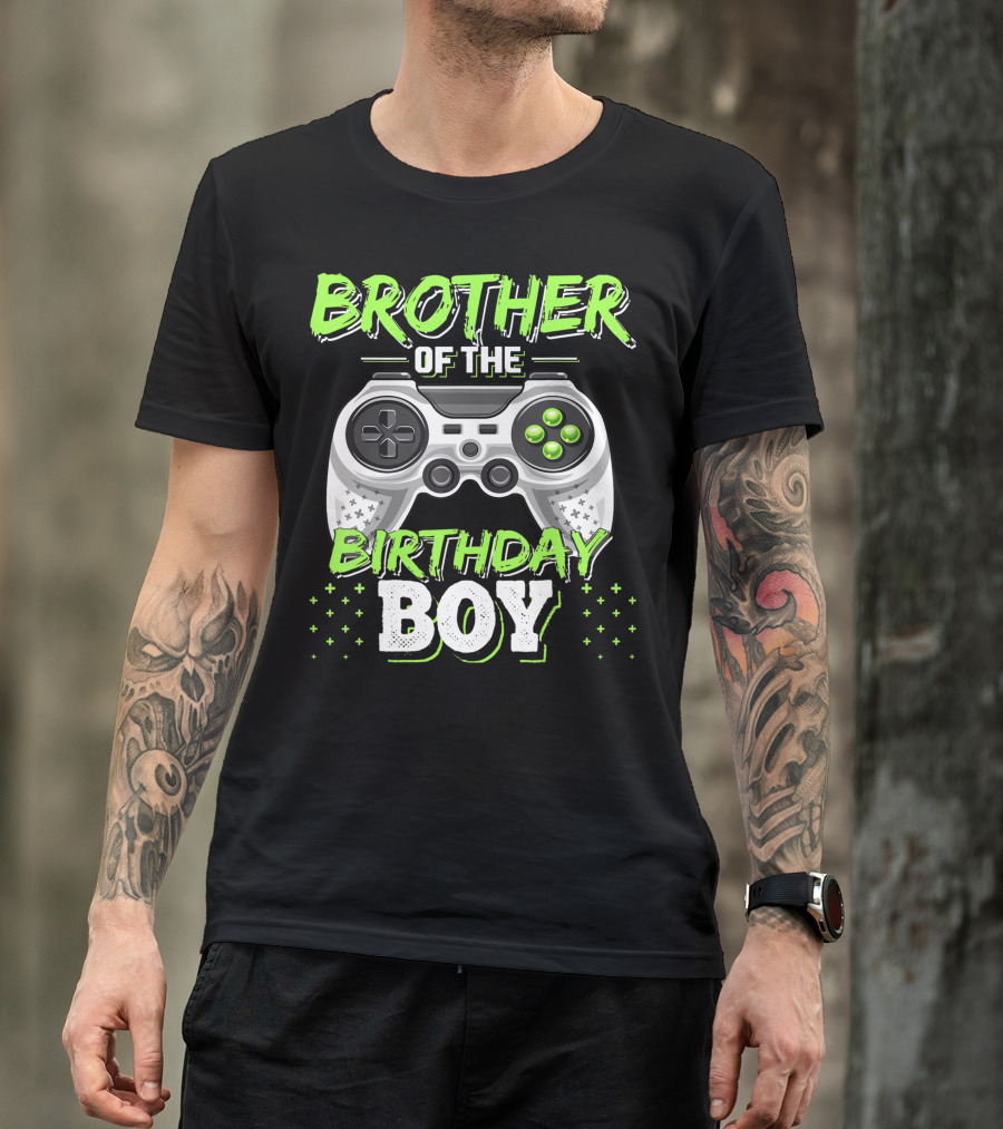 Brother Of The Birthday Boy Controller Gaming T-Shirt