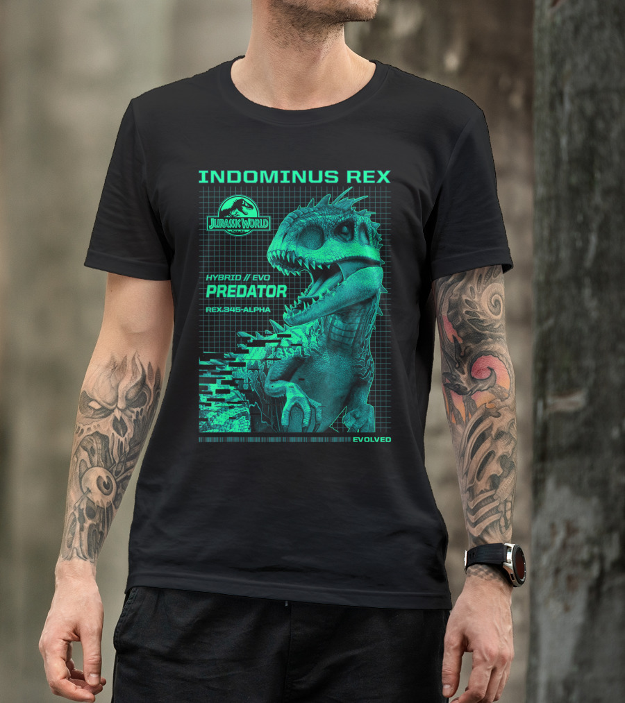Jurassic World Indominus Rex Hybrid Evo Predator Rex.345-Alpha Evolved T-Shirt