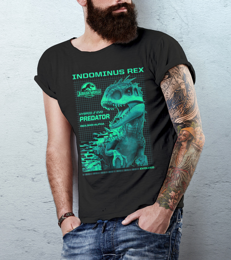 Jurassic World Indominus Rex Hybrid Evo Predator Rex.345-Alpha Evolved T-Shirt
