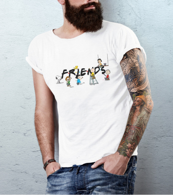 Peanuts Characters Painting Friends T-Shirt