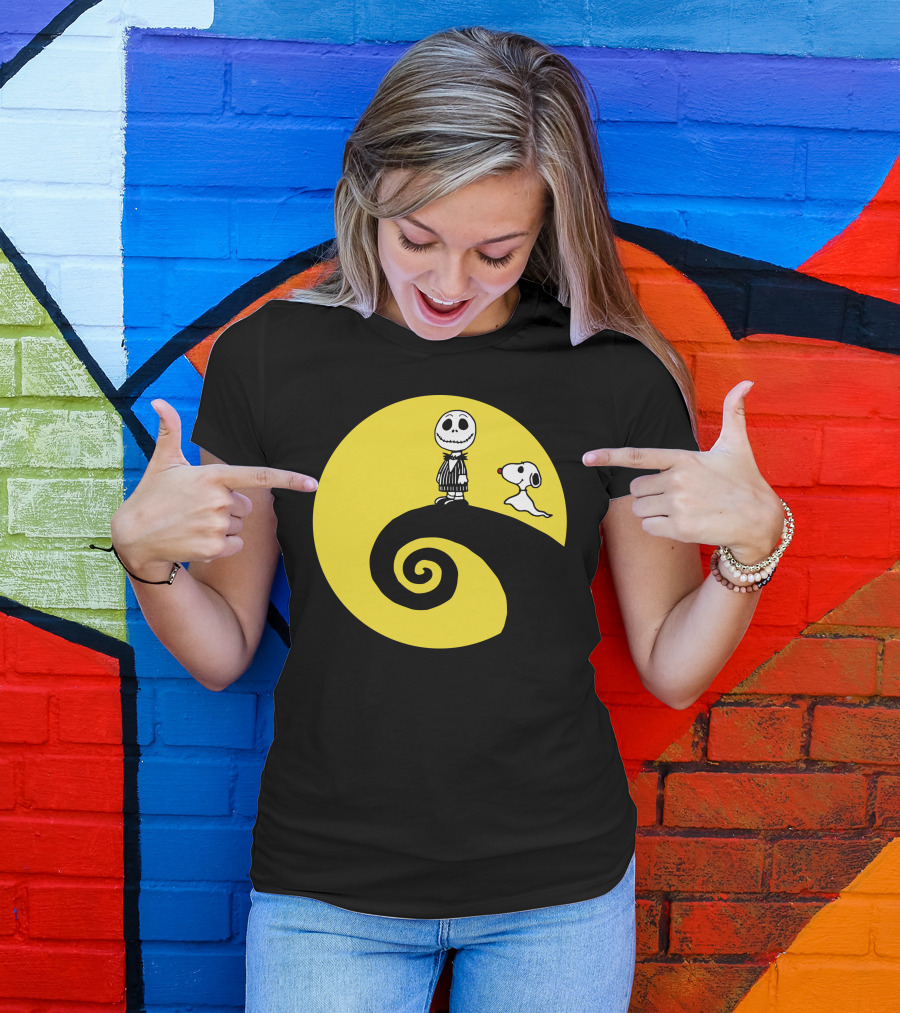 Jacksnop Nightmare Crossover With Dog On Spiral Hill T-Shirt