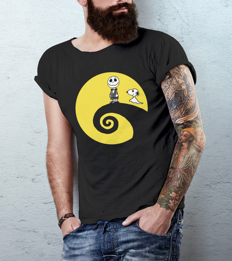 Jacksnop Nightmare Crossover With Dog On Spiral Hill T-Shirt