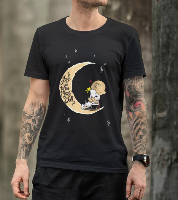 I Love You To The Moon And Back Lovemoonsnop Hugging Scene T-Shirt