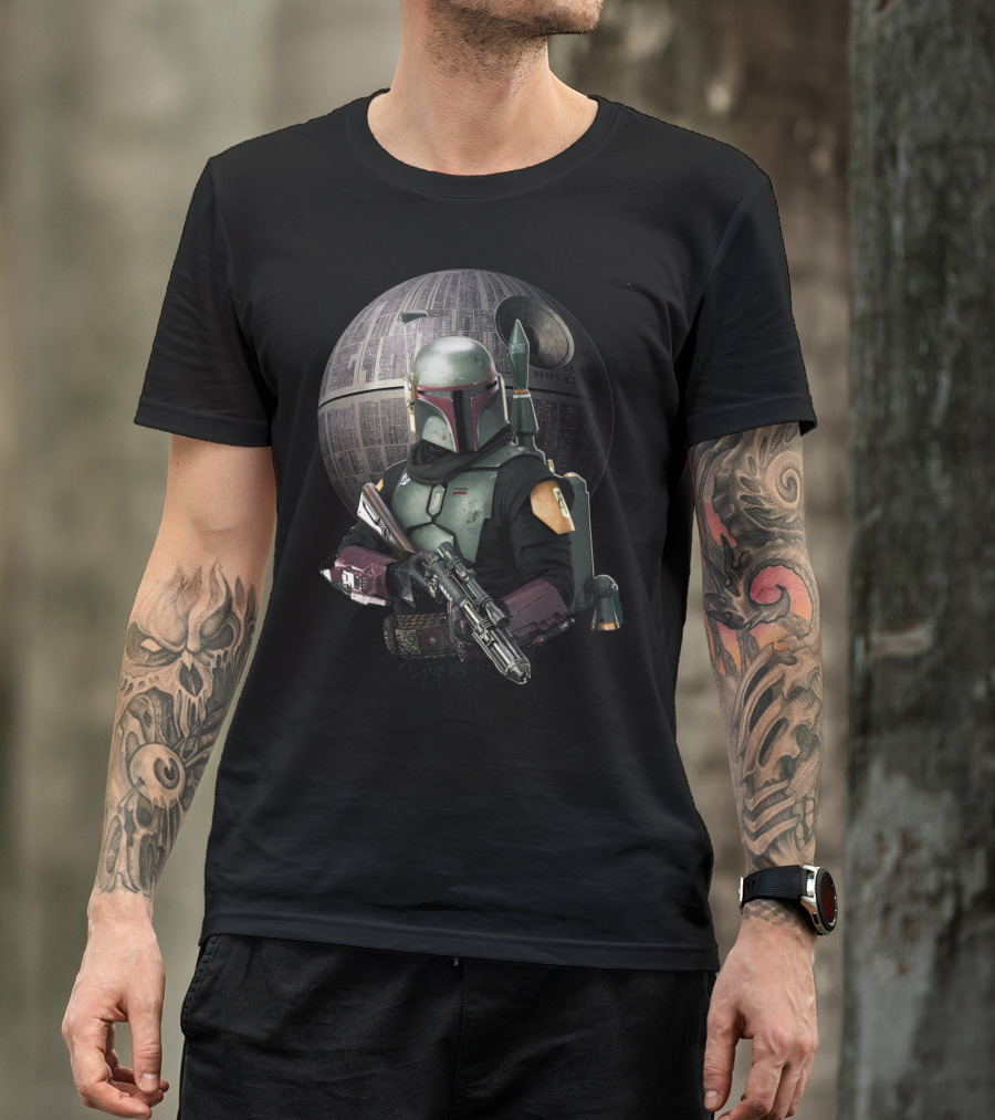 Boba Fett In Front Of Death Star Perfect Gift For You T-Shirt