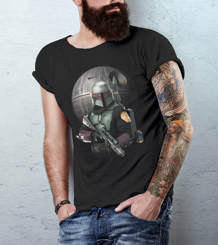 Boba Fett In Front Of Death Star Perfect Gift For You T-Shirt