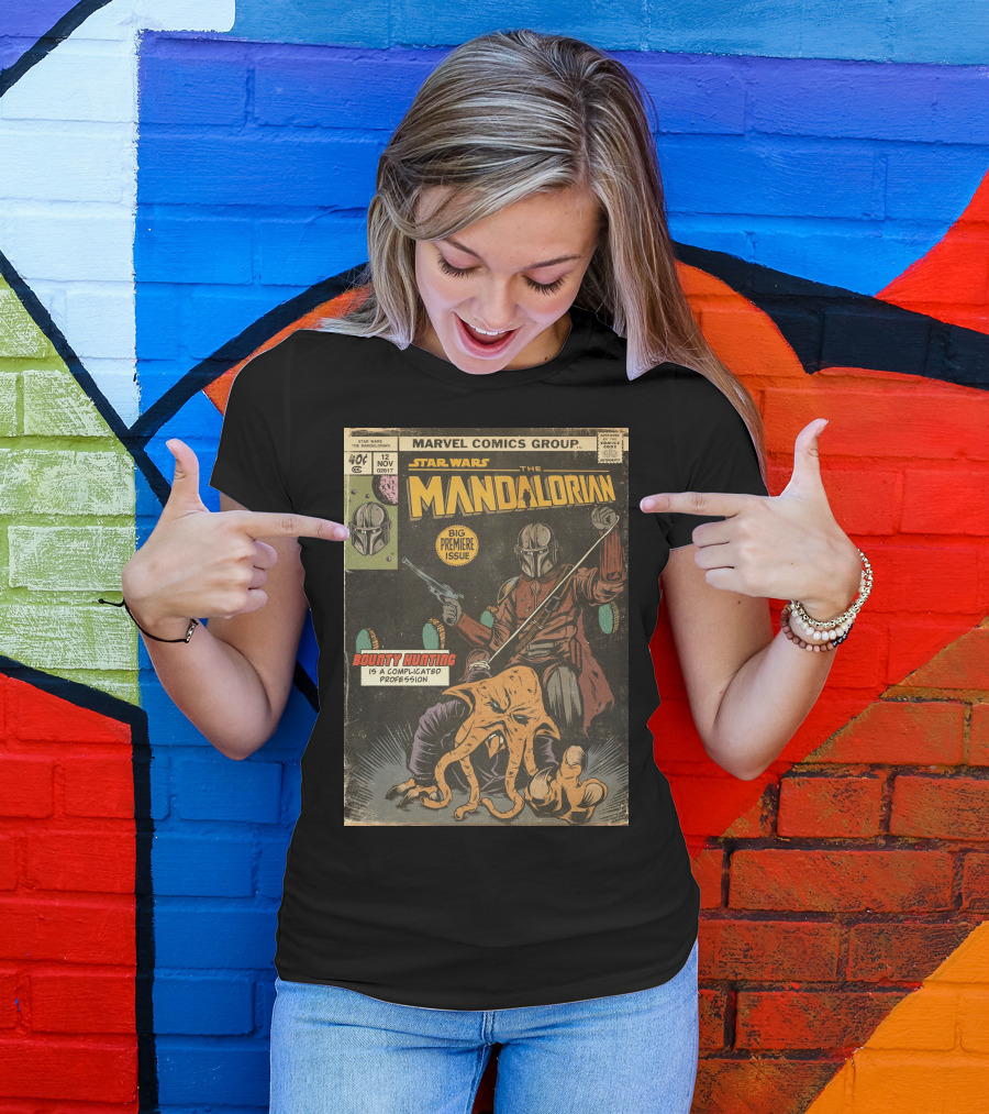 Marvel Comics Group Star Wars The Mandalorian Big Premier Issue Bounty Hunting Is A Complicated Profession T-Shirt