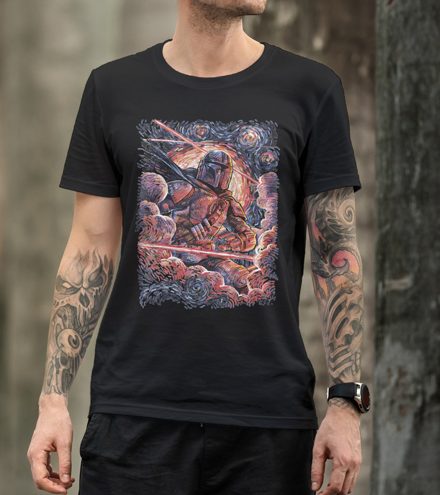 Only Today Galaxy Warrior In Starry Cosmic Battle Scene T-Shirt