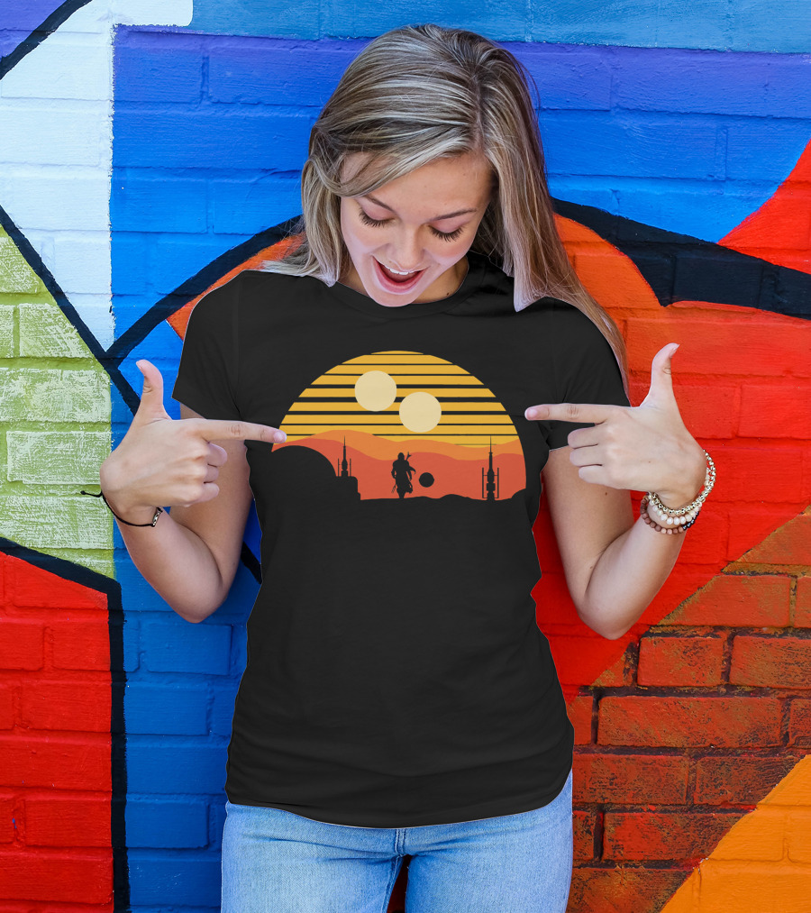 Only Today Two Suns Desert Warrior Scene T-Shirt