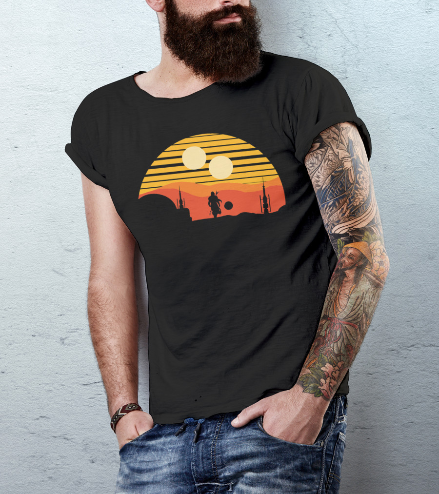 Only Today Two Suns Desert Warrior Scene T-Shirt
