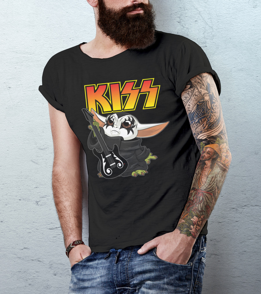 Kiss Grogu Playing Guitar Only Today T-Shirt