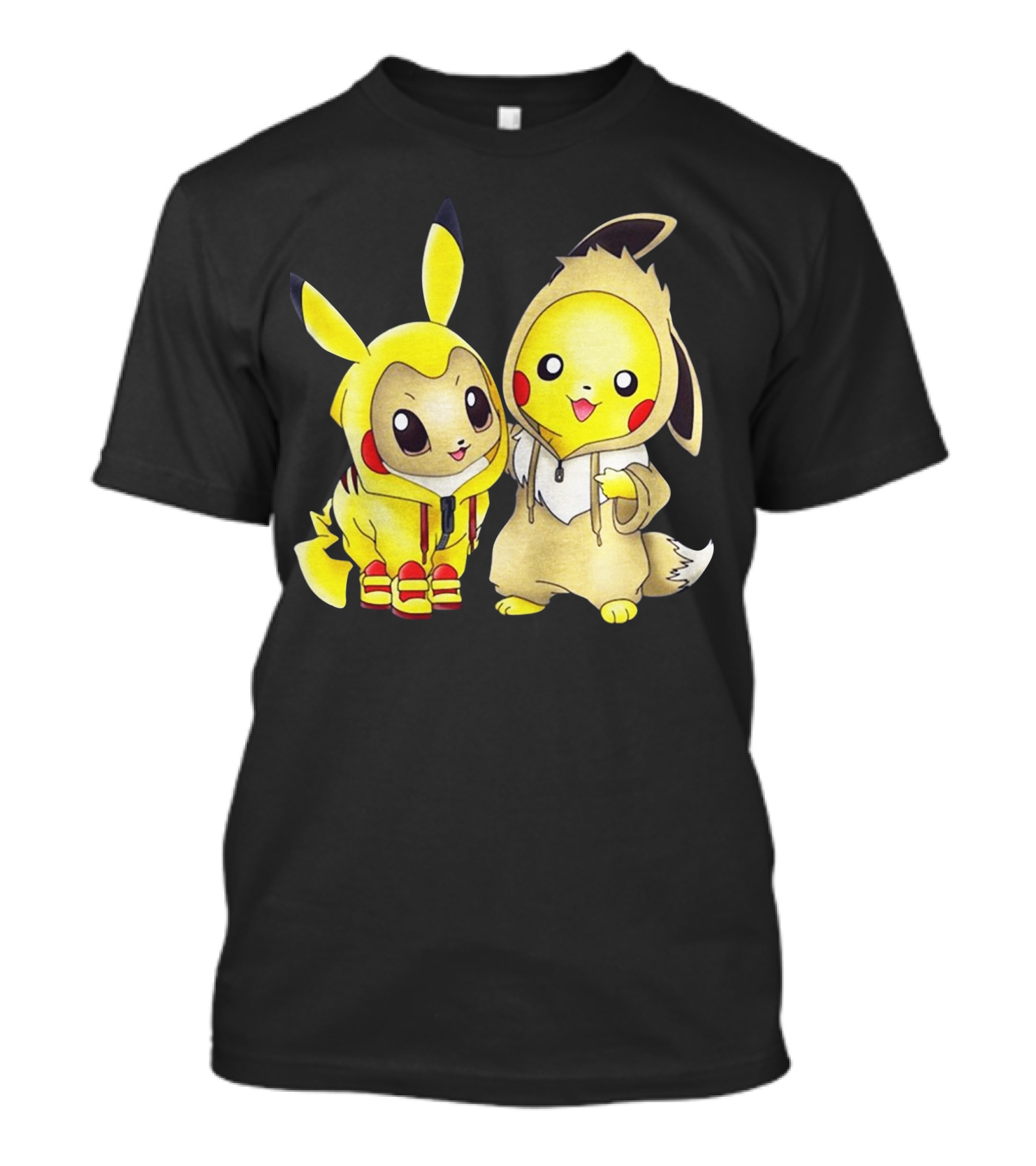 Pikachu And Eevee Cosplay Hoodie Only Today T-Shirt