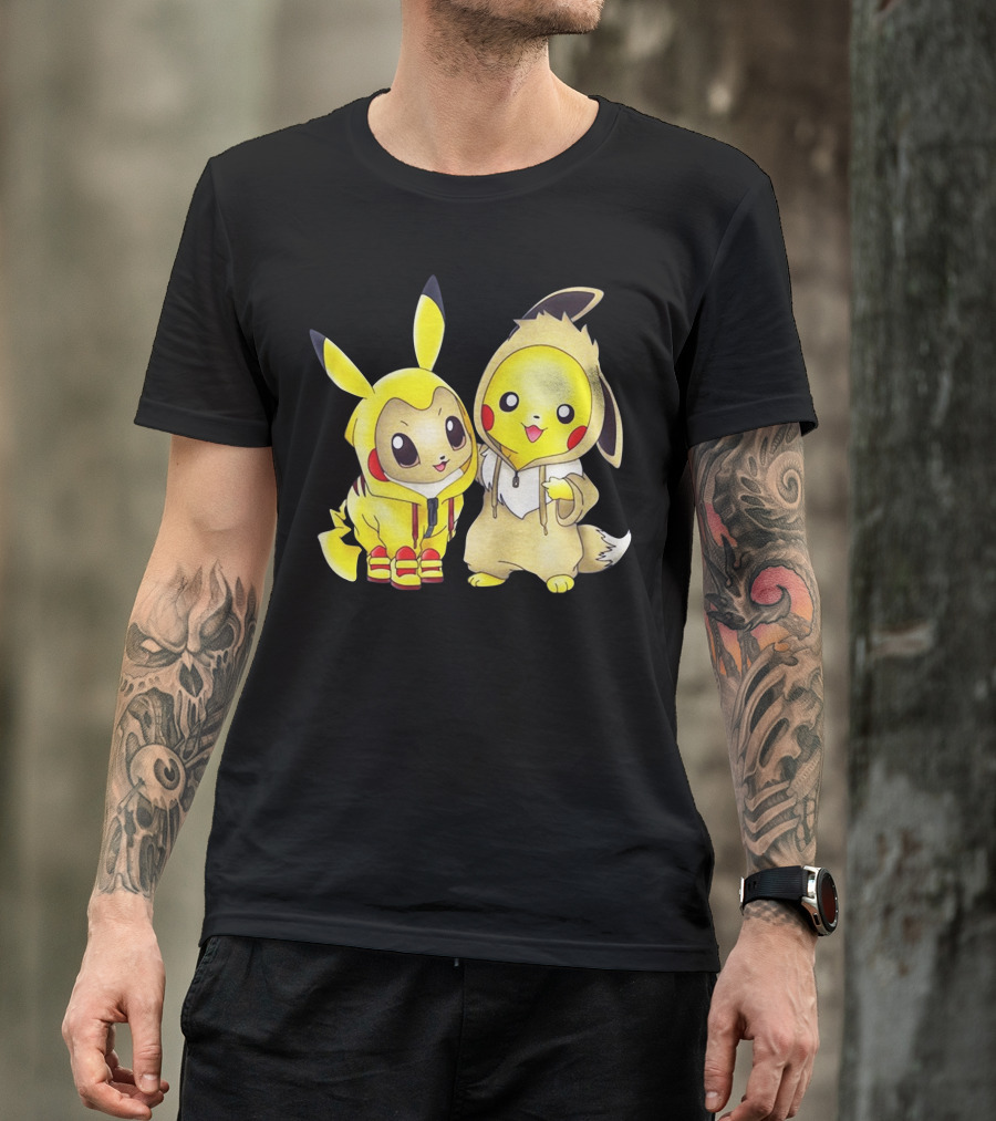 Pikachu And Eevee Cosplay Hoodie Only Today T-Shirt