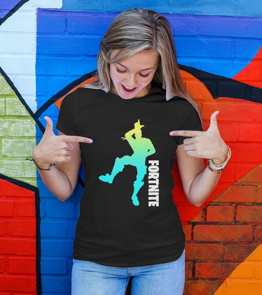 Fortnite Dance Silhouette Gradient Gaming T-Shirt