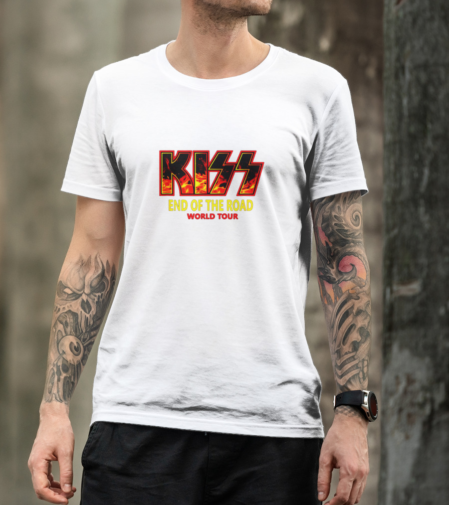 KISS End Of The Road World Tour Fire T-Shirt