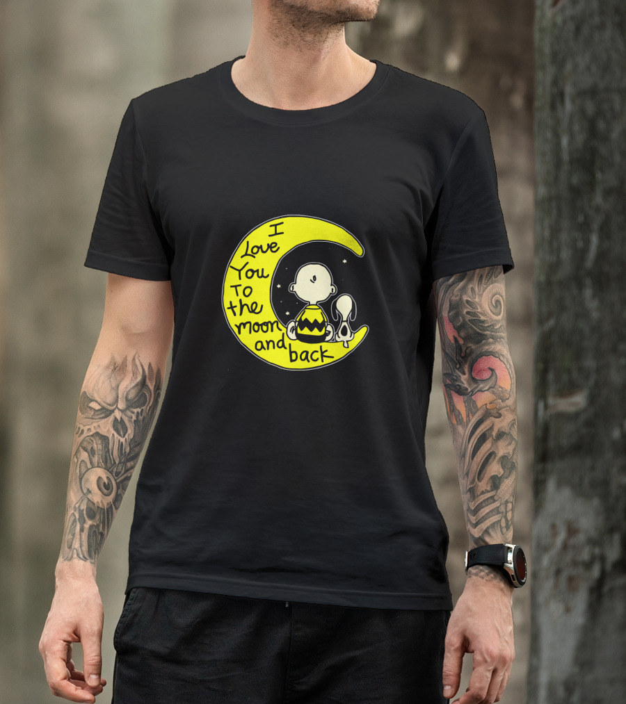 I Love You To The Moon And Back Snoopy Charlie Brown T-Shirt