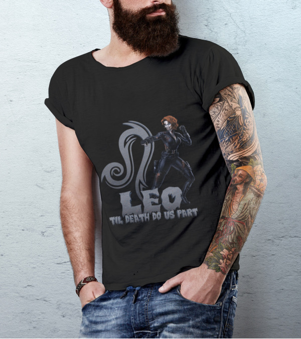 Black Widow Leo Zodiac Til Death Do Us Part Marvel Fans T-Shirt