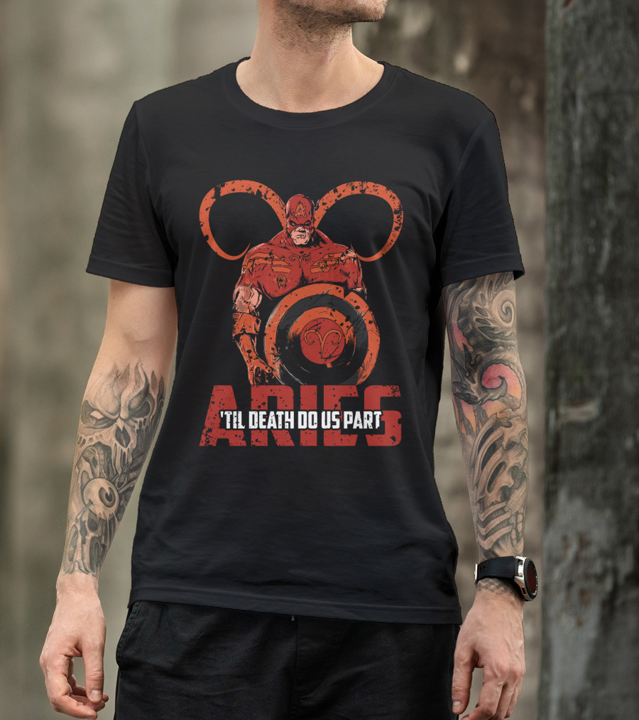 Aries Captain America Zombie Crossover 'Til Death Do Us Part Marvel T-Shirt