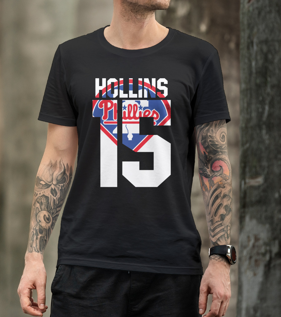 Hollins 15 Philadelphia Phillies 1993 Baseball Team T-Shirt