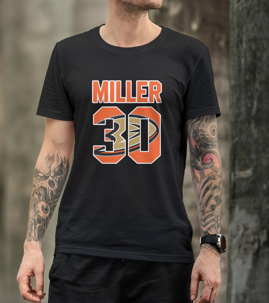 Miller Anaheim Ducks 30 NHL Hockey Ryan T-Shirt