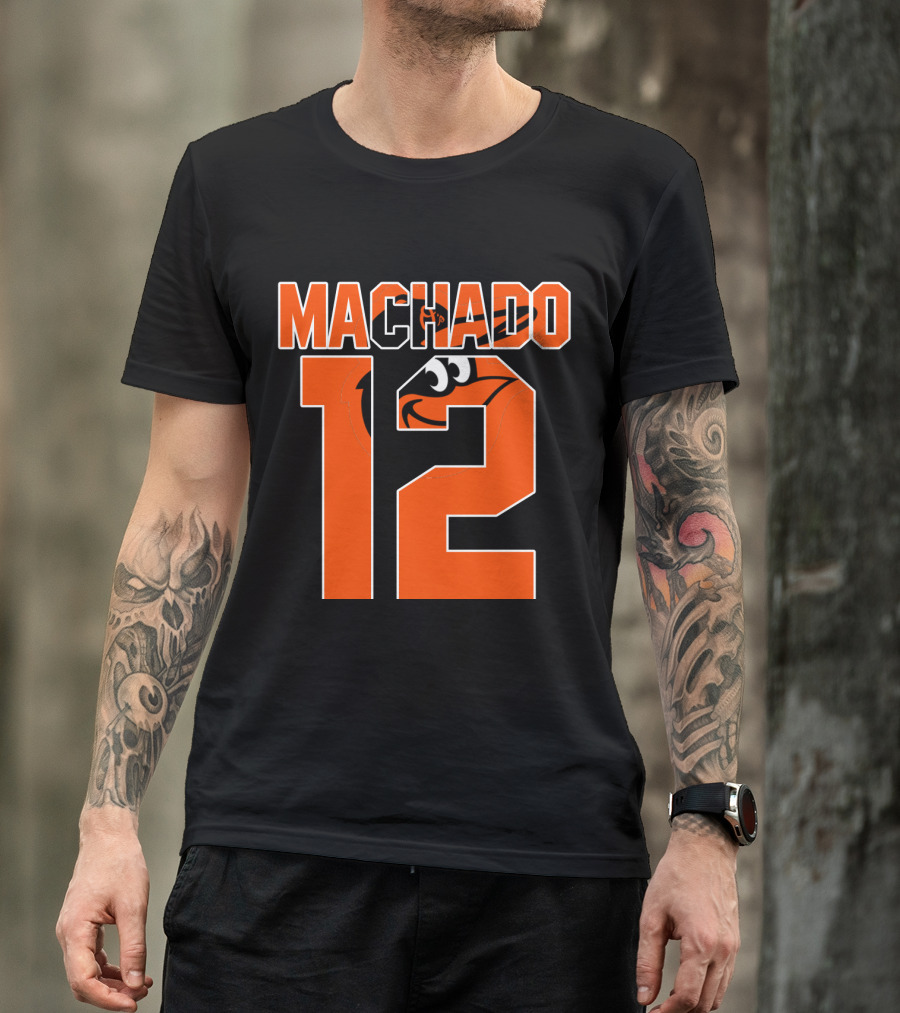Baltimore Orioles Machado 12 Majestic Baseball Player T-Shirt