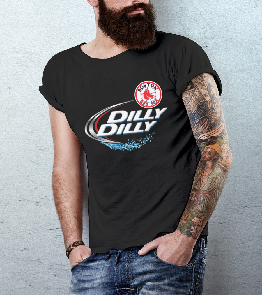 Boston Red Sox Dilly Dilly Slogan With Iconic Team T-Shirt