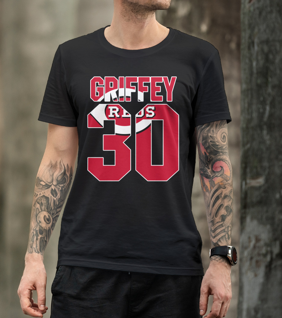 Ken Griffey 30 Cincinnati Reds Iconic Reds T-Shirt