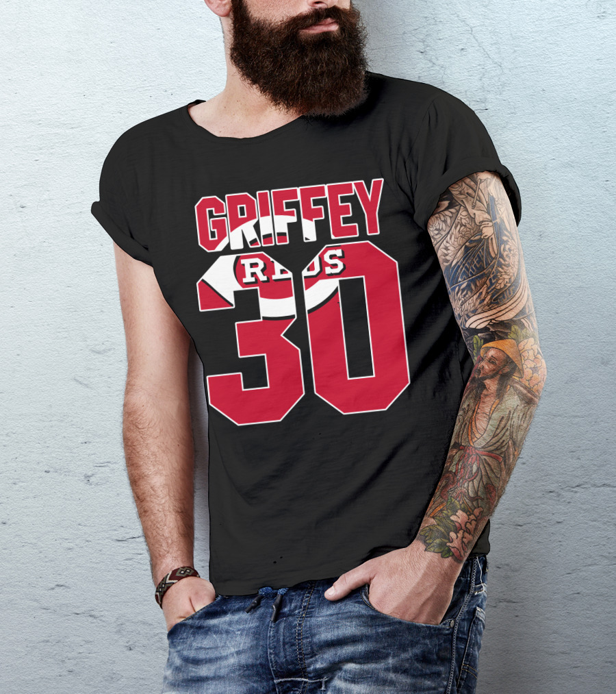 Ken Griffey 30 Cincinnati Reds Iconic Reds T-Shirt