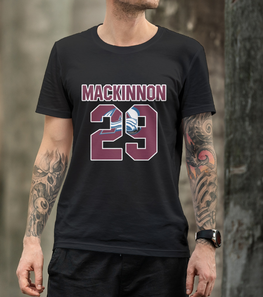 Colorado Avalanche Nathan MacKinnon 29 NHL T-Shirt