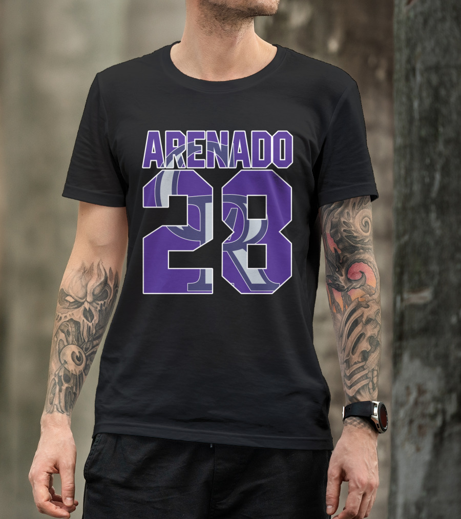 Arenado 28 Colorado Rockies Iconic Baseball Jersey Number T-Shirt