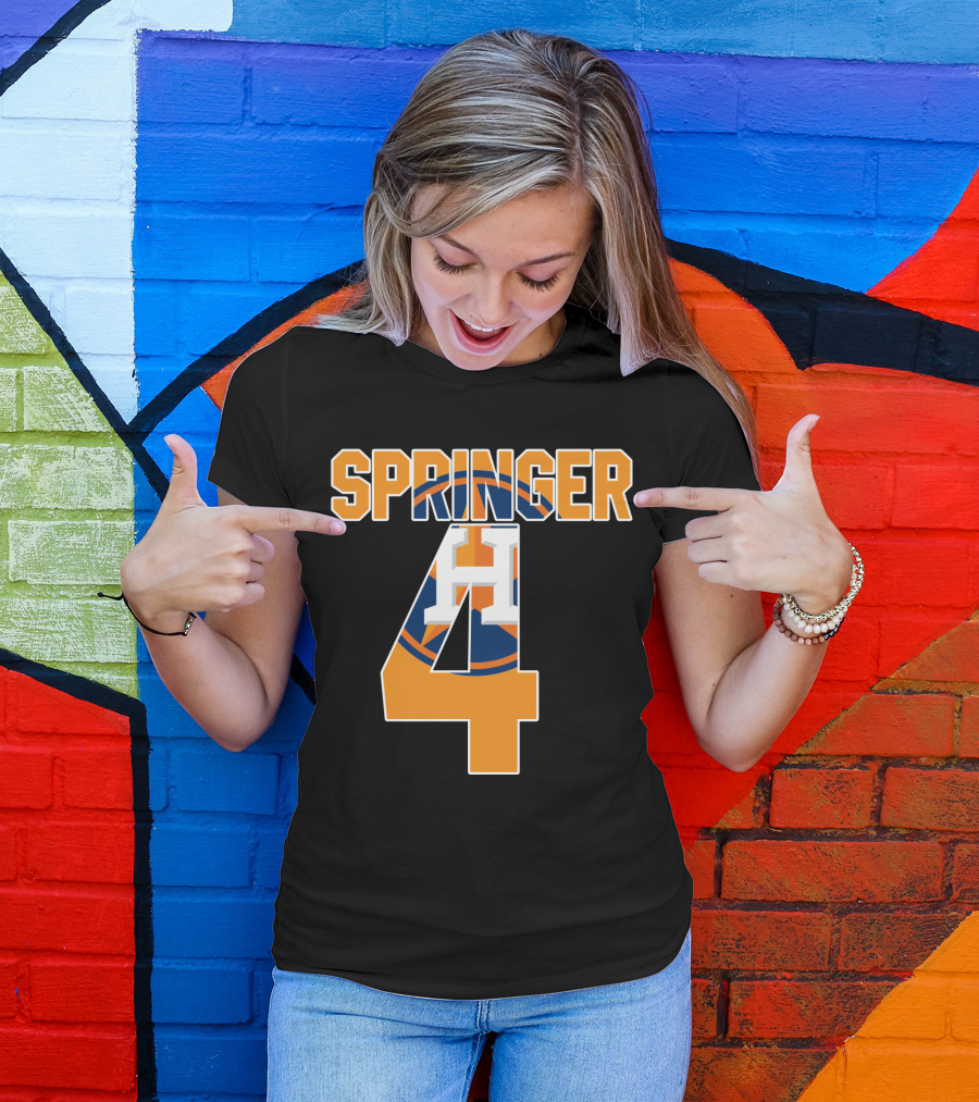 Houston Astros George Springer Number 4 Jersey T-Shirt
