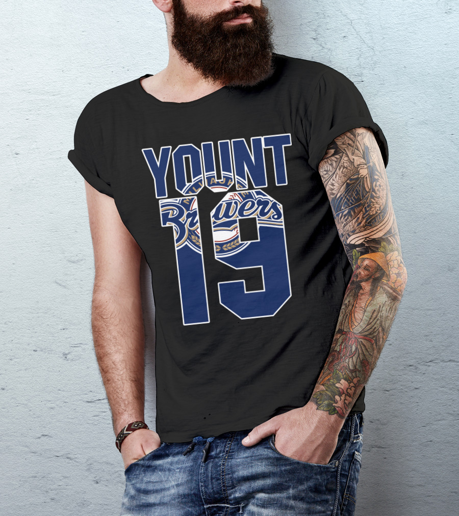 Milwaukee Brewers Yount 19 Baseball Team T-Shirt