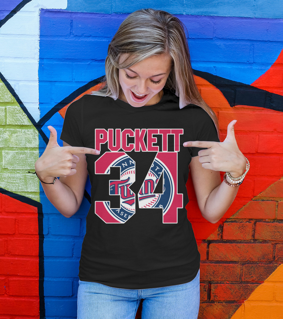 Kirby Puckett 34 Minnesota Twins Baseball Legend Emblem T-Shirt