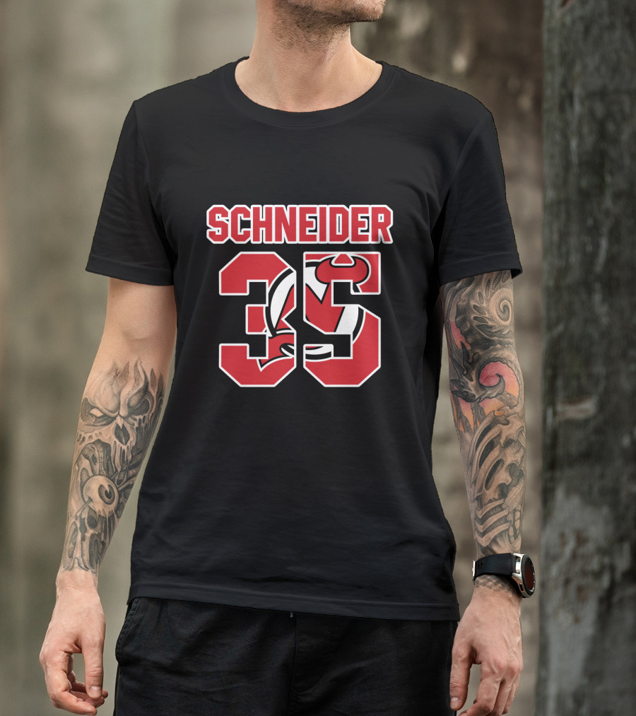 New Jersey Devils Cory Schneider 35 NHL Hockey T-Shirt