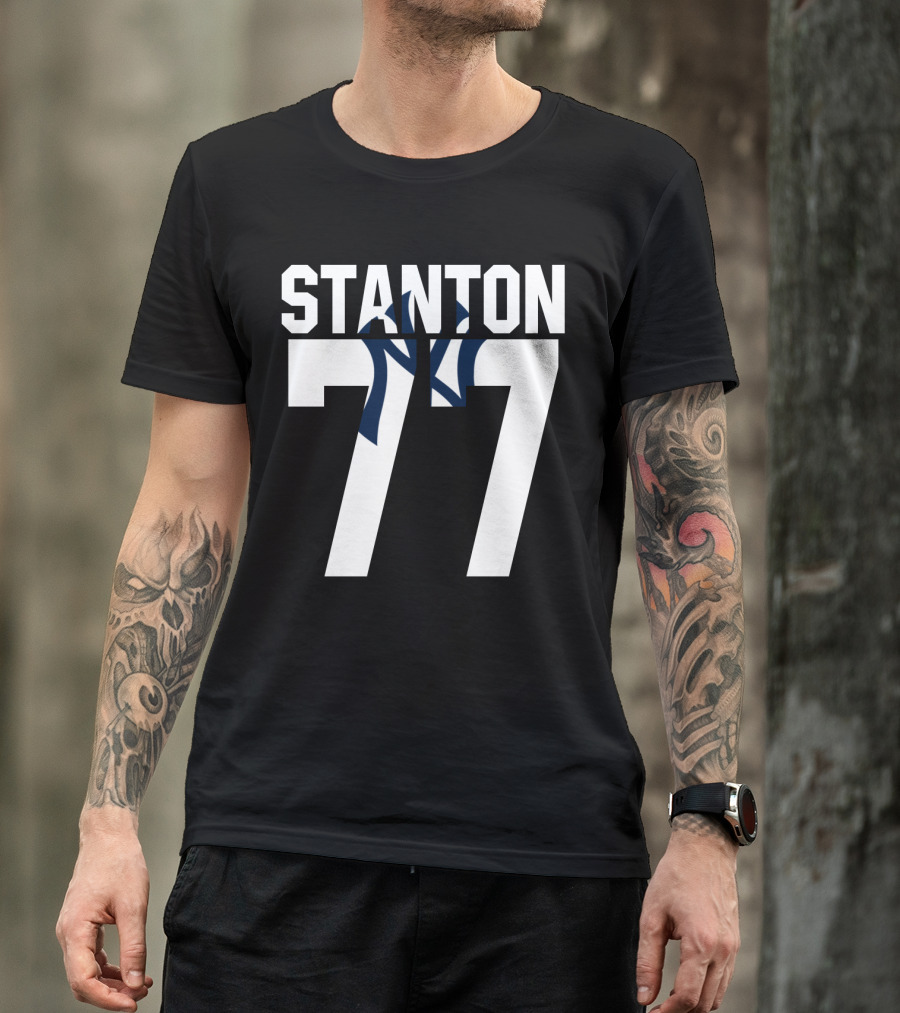 Stanton 77 New York Yankees Number T-Shirt