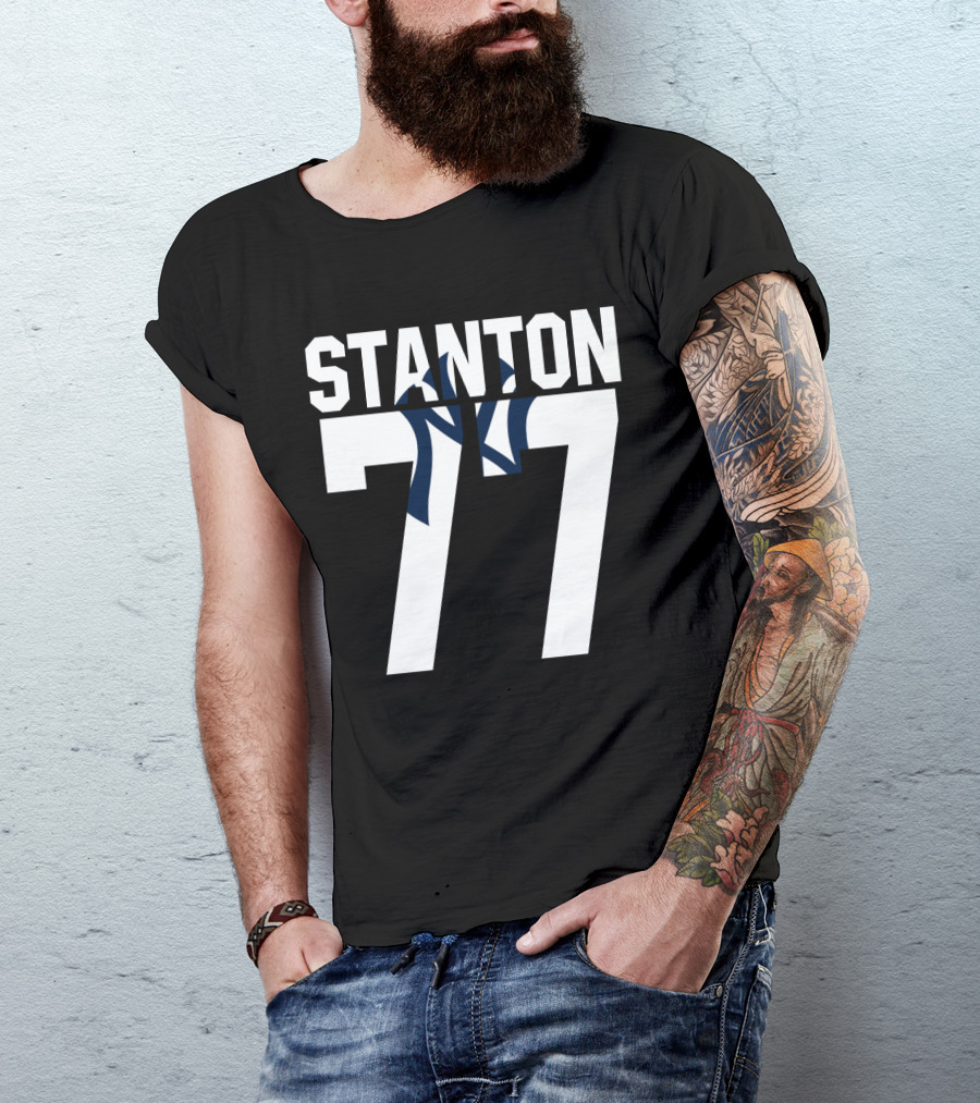 Stanton 77 New York Yankees Number T-Shirt