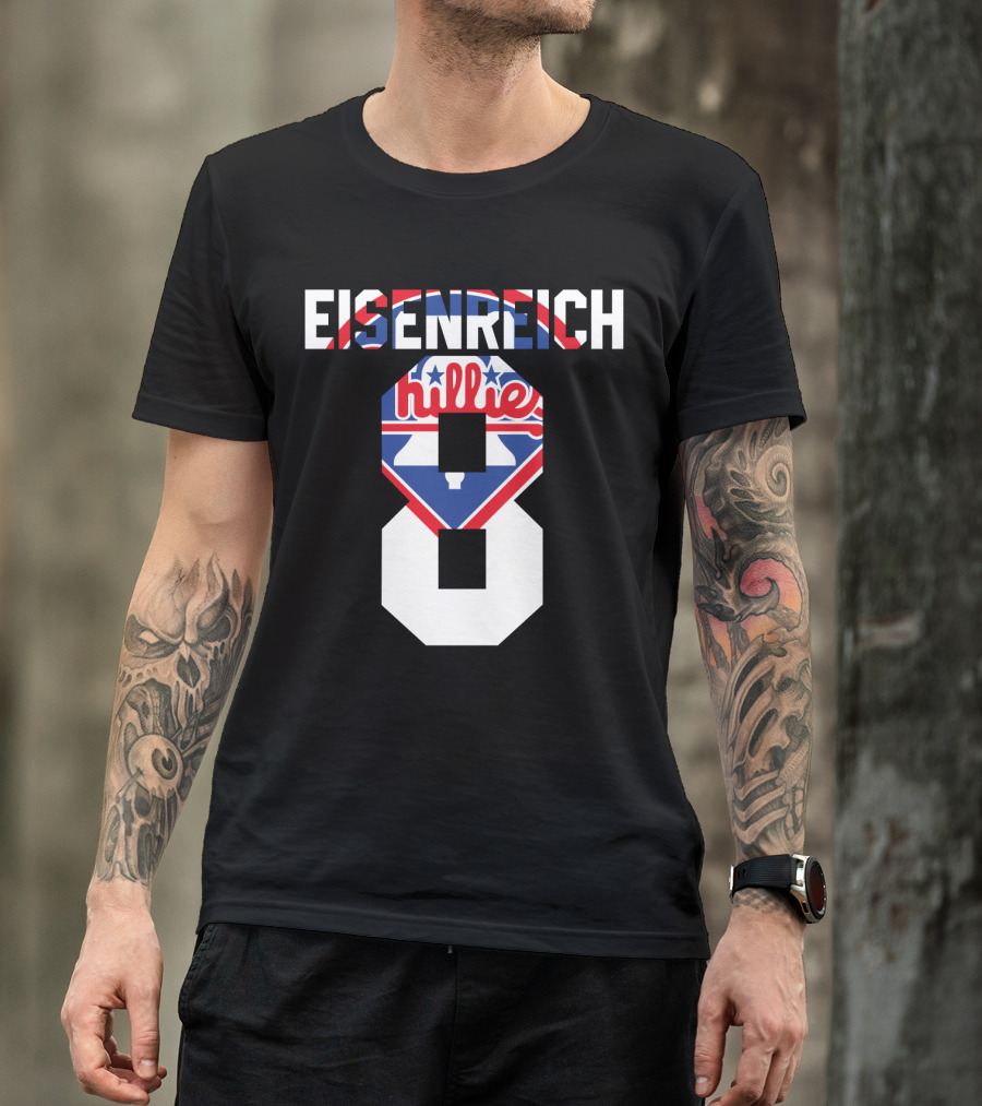 Eisenreich 8 Philadelphia Phillies Retro Liberty Bell Design 1993 T-Shirt
