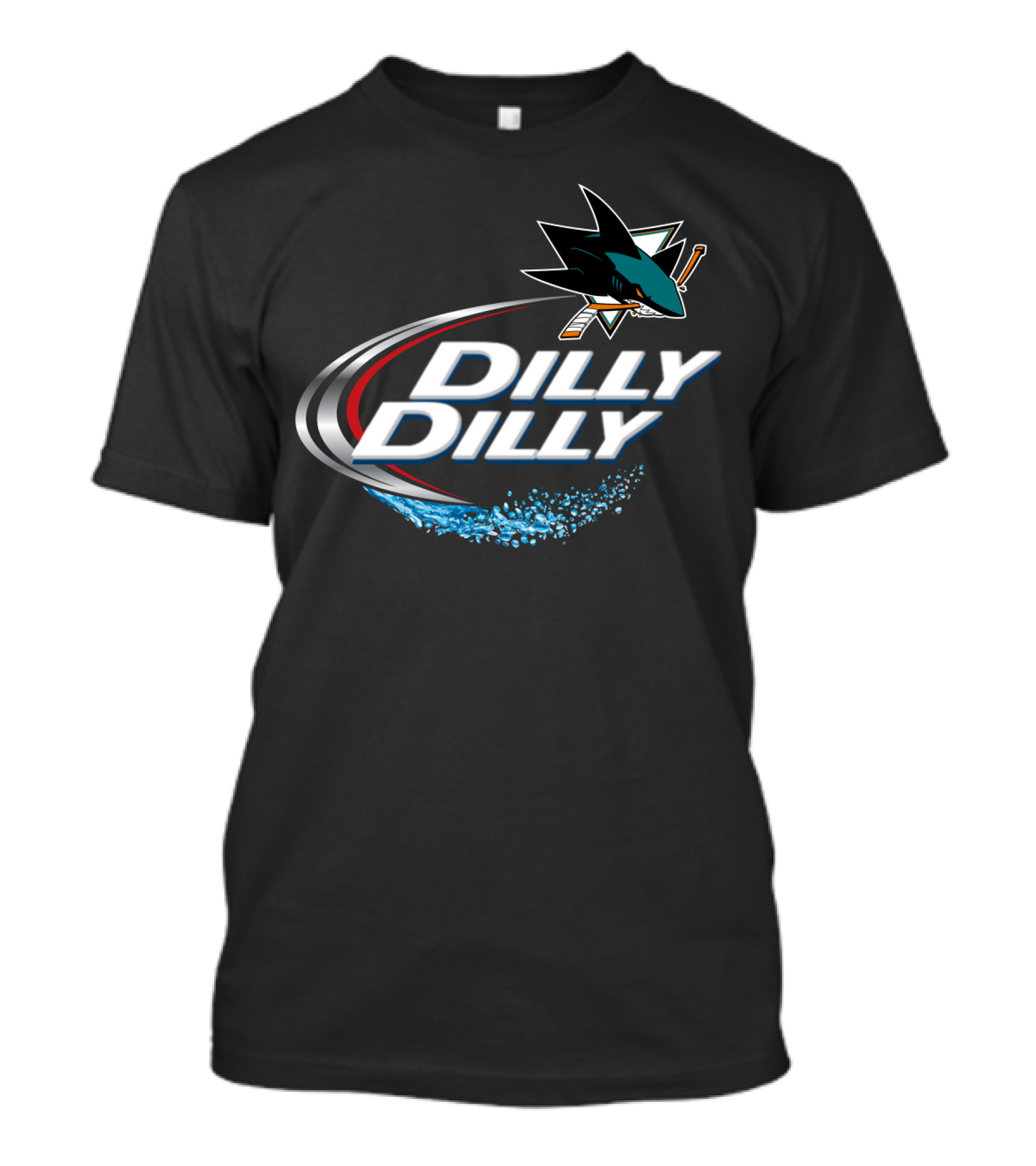 San Jose Sharks Dilly Dilly NHL Fan Logo Splash T-Shirt