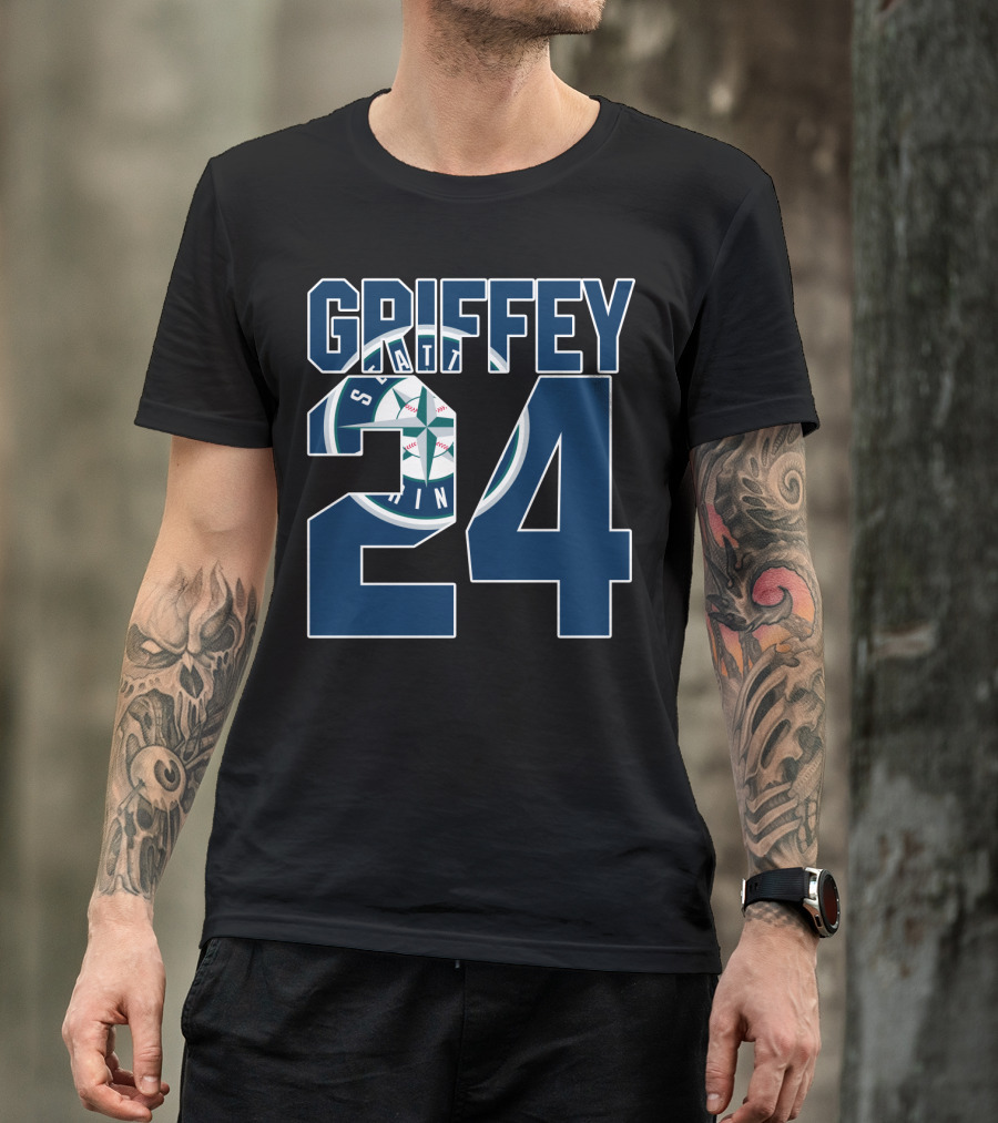 Griffey 24 Seattle Mariners Iconic Jersey Design With Team T-Shirt