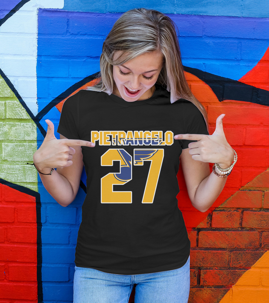 Pietrangelo 27 St Louis Blues NHL Hockey Player Jersey T-Shirt