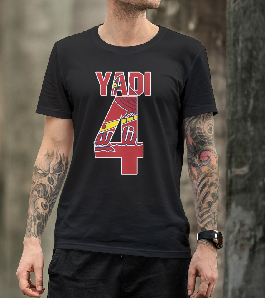 Yadi St. Louis Cardinals Number 4 T-Shirt