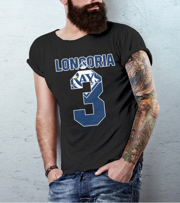 Longoria Tampa Bay Rays Number 3 T-Shirt