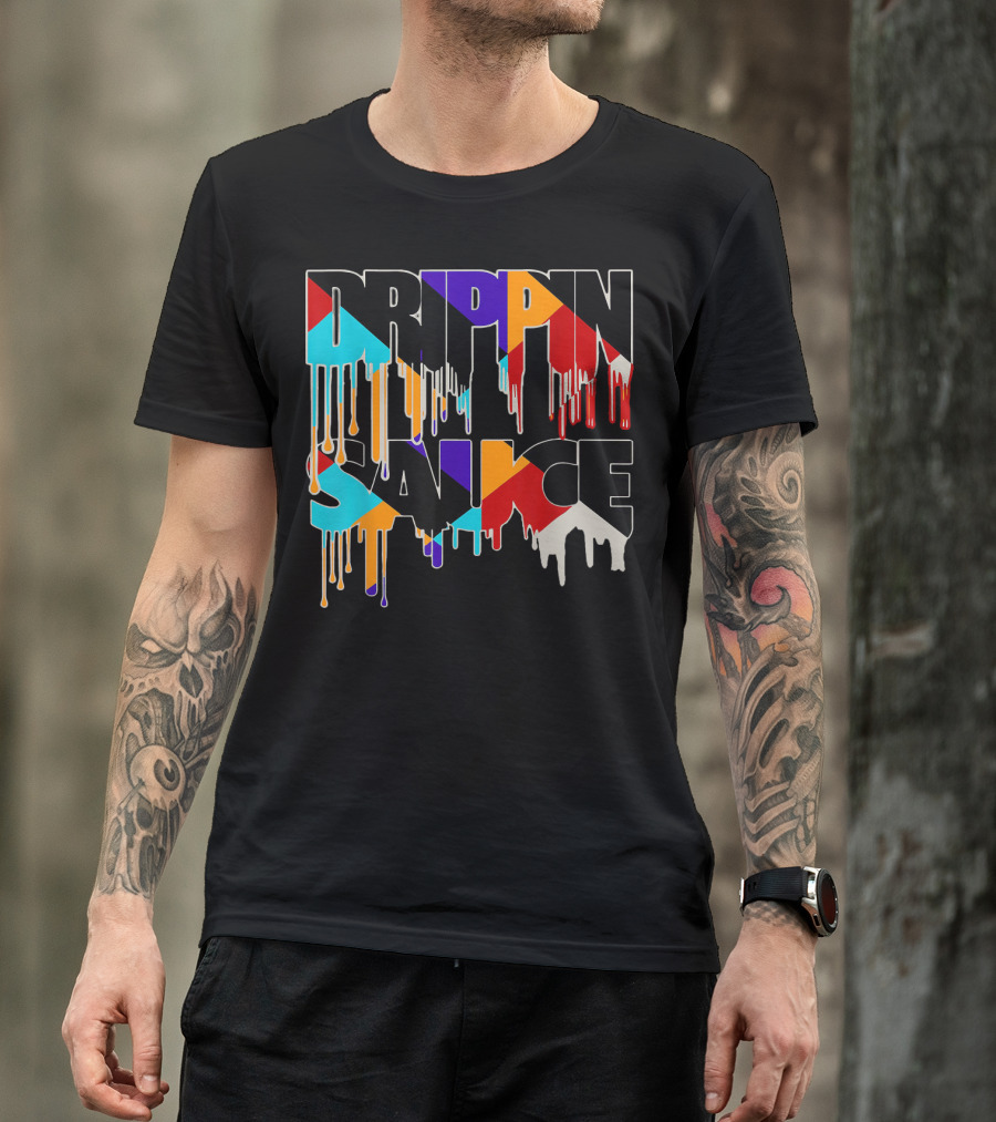 Jordan 9 Drippin Sauce Dream It Do It Bold Multicolor Drip T-Shirt