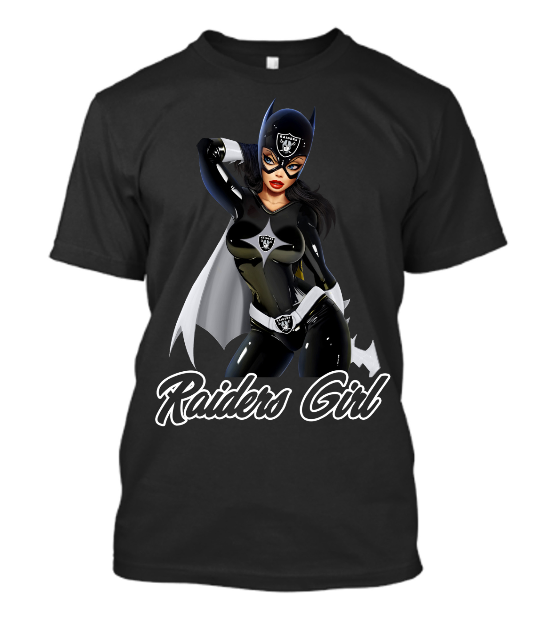 Raiders Girl Superhero Costume With Iconic Team Shield And Mask T-Shirt
