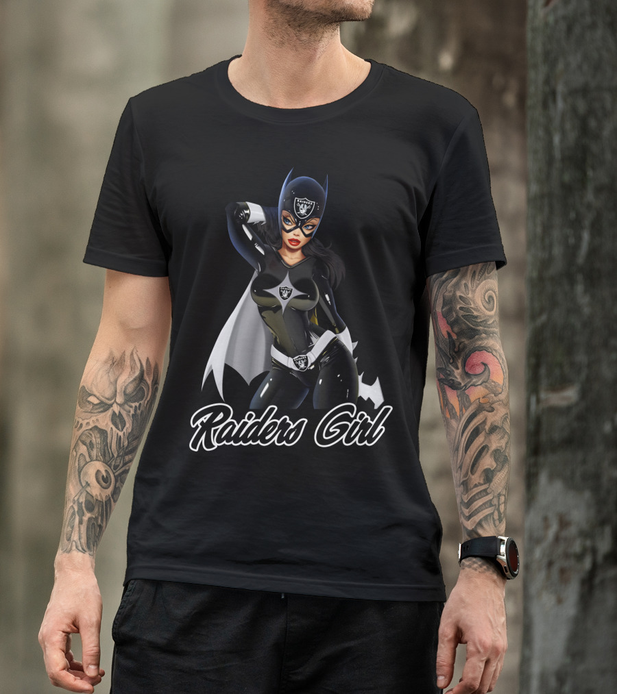 Raiders Girl Superhero Costume With Iconic Team Shield And Mask T-Shirt
